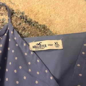 Hollister polka dot short dress XL Wrap tie